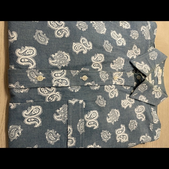 Saks Fifth Ave, Paisley Print Shirt Sz S - Picture 4 of 10